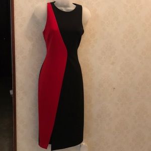 Maggy London Red and Black Dress Size 4